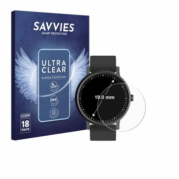Parte frontale di una confezione del prodotto con il logo del marchio Savvies. Accanto è raffigurato il dispositivo Orologi (C