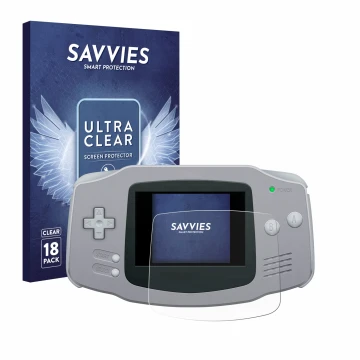 Parte frontale di una confezione del prodotto con il logo del marchio Savvies. Accanto è raffigurato il dispositivo Nintendo G