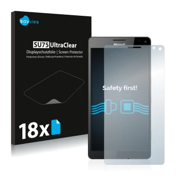 Parte frontale di una confezione del prodotto con il logo del marchio Savvies. Accanto è raffigurato il dispositivo Microsoft 