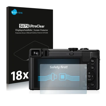 Parte frontale di una confezione del prodotto con il logo del marchio Savvies. Accanto è raffigurato il dispositivo Panasonic 