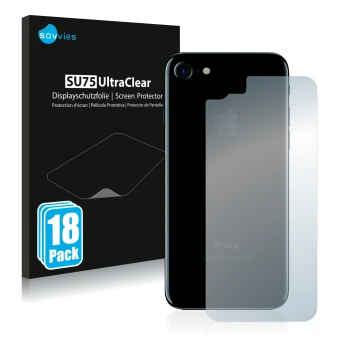 Parte frontale di una confezione del prodotto con il logo del marchio Savvies. Accanto è raffigurato il dispositivo Apple iPho