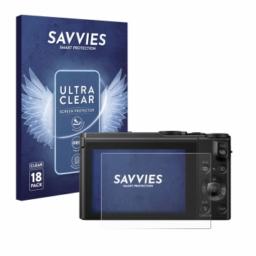 Parte frontale di una confezione del prodotto con il logo del marchio Savvies. Accanto è raffigurato il dispositivo Panasonic 
