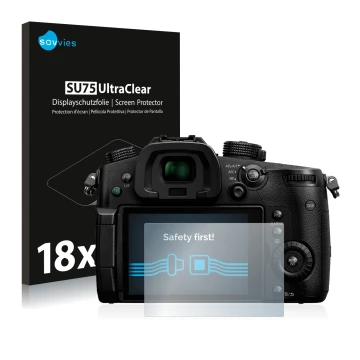 Parte frontale di una confezione del prodotto con il logo del marchio Savvies. Accanto è raffigurato il dispositivo Panasonic 