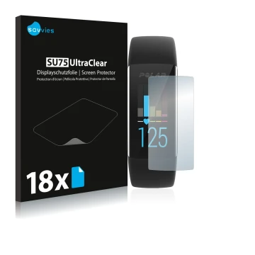 Parte frontale di una confezione del prodotto con il logo del marchio Savvies. Accanto è raffigurato il dispositivo Polar A370