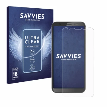 Parte frontale di una confezione del prodotto con il logo del marchio Savvies. Accanto è raffigurato il dispositivo Gigaset GS