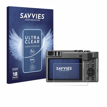 Parte frontale di una confezione del prodotto con il logo del marchio Savvies. Accanto è raffigurato il dispositivo Panasonic 