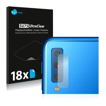 Parte frontale di una confezione del prodotto con il logo del marchio Savvies. Accanto è raffigurato il dispositivo Samsung Ga