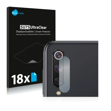 Parte frontale di una confezione del prodotto con il logo del marchio Savvies. Accanto è raffigurato il dispositivo Xiaomi Mi 