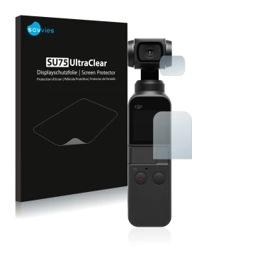 Parte frontale di una confezione del prodotto con il logo del marchio Savvies. Accanto è raffigurato il dispositivo DJI Osmo P