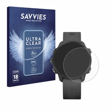 Parte frontale di una confezione del prodotto con il logo del marchio Savvies. Accanto è raffigurato il dispositivo Garmin For