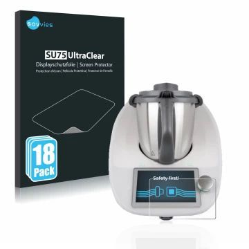 Parte frontale di una confezione del prodotto con il logo del marchio Savvies. Accanto è raffigurato il dispositivo Vorwerk Bi