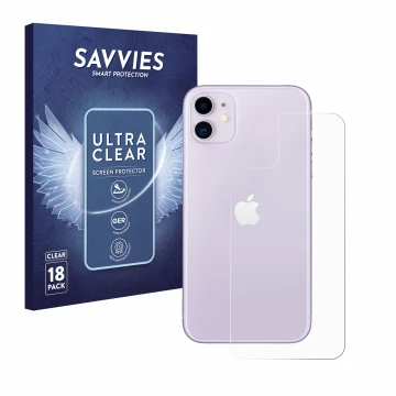 Parte frontale di una confezione del prodotto con il logo del marchio Savvies. Accanto è raffigurato il dispositivo Apple iPho