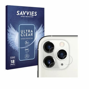 Parte frontale di una confezione del prodotto con il logo del marchio Savvies. Accanto è raffigurato il dispositivo Apple iPho