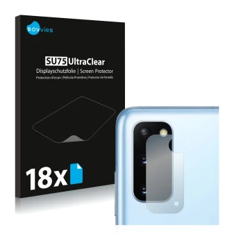 Parte frontale di una confezione del prodotto con il logo del marchio Savvies. Accanto è raffigurato il dispositivo Samsung Ga