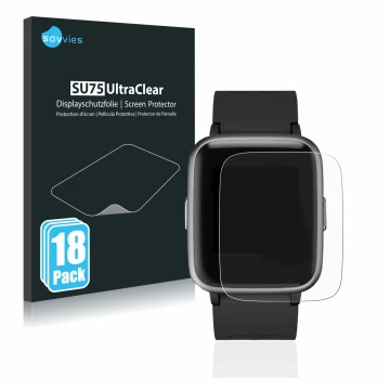 Parte frontale di una confezione del prodotto con il logo del marchio Savvies. Accanto è raffigurato il dispositivo Letsfit Fi