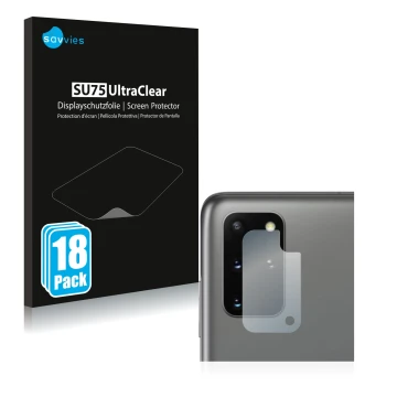 Parte frontale di una confezione del prodotto con il logo del marchio Savvies. Accanto è raffigurato il dispositivo Samsung Ga