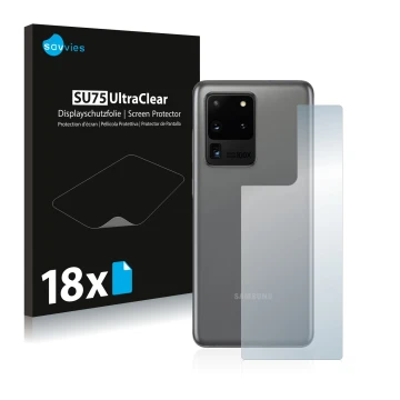 Parte frontale di una confezione del prodotto con il logo del marchio Savvies. Accanto è raffigurato il dispositivo Samsung Ga