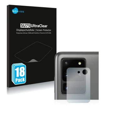 Parte frontale di una confezione del prodotto con il logo del marchio Savvies. Accanto è raffigurato il dispositivo Samsung Ga