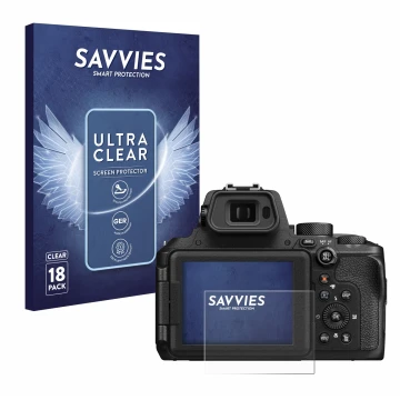 Parte frontale di una confezione del prodotto con il logo del marchio Savvies. Accanto è raffigurato il dispositivo Nikon Cool