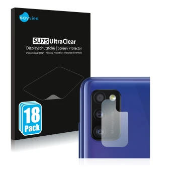 Parte frontale di una confezione del prodotto con il logo del marchio Savvies. Accanto è raffigurato il dispositivo Samsung Ga