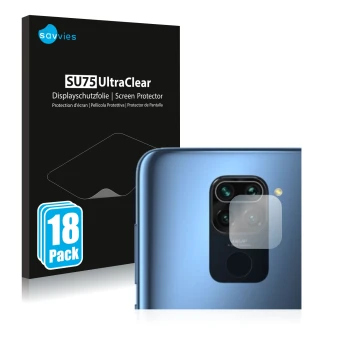 Parte frontale di una confezione del prodotto con il logo del marchio Savvies. Accanto è raffigurato il dispositivo Xiaomi Red