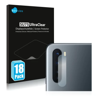 Parte frontale di una confezione del prodotto con il logo del marchio Savvies. Accanto è raffigurato il dispositivo OnePlus No