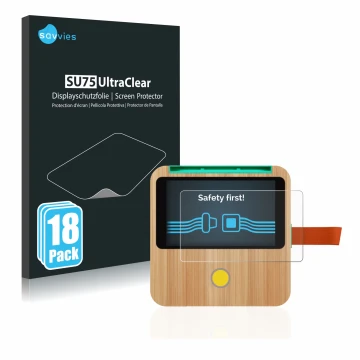 Parte frontale di una confezione del prodotto con il logo del marchio Savvies. Accanto è raffigurato il dispositivo tigerbox T