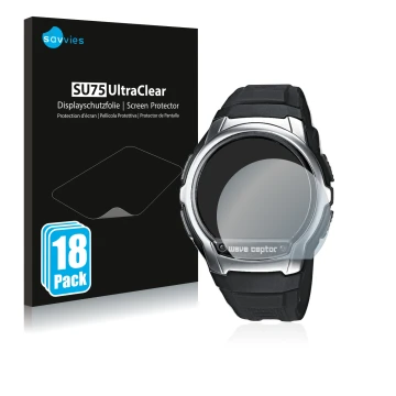 Parte frontale di una confezione del prodotto con il logo del marchio Savvies. Accanto è raffigurato il dispositivo Casio Wave