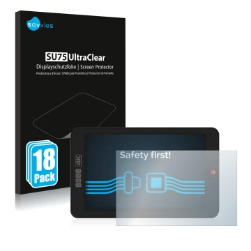 Parte frontale di una confezione del prodotto con il logo del marchio Savvies. Accanto è raffigurato il dispositivo Osee G7 co