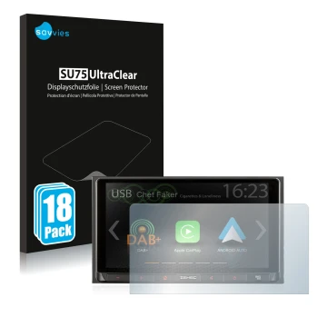 Parte frontale di una confezione del prodotto con il logo del marchio Savvies. Accanto è raffigurato il dispositivo Zenec Z-N5