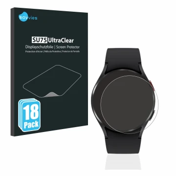 Parte frontale di una confezione del prodotto con il logo del marchio Savvies. Accanto è raffigurato il dispositivo Samsung Ga