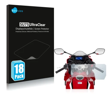Parte frontale di una confezione del prodotto con il logo del marchio Savvies. Accanto è raffigurato il dispositivo Honda CBR6