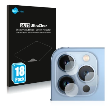 Parte frontale di una confezione del prodotto con il logo del marchio Savvies. Accanto è raffigurato il dispositivo Apple iPho