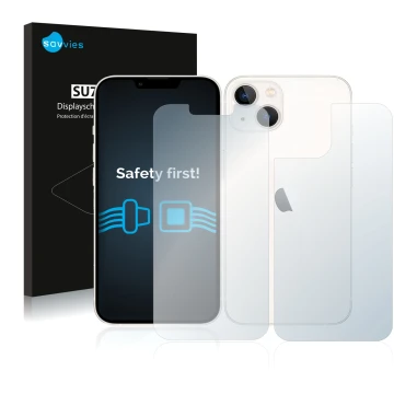 Parte frontale di una confezione del prodotto con il logo del marchio Savvies. Accanto è raffigurato il dispositivo Apple iPho