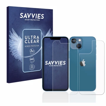 Parte frontale di una confezione del prodotto con il logo del marchio Savvies. Accanto è raffigurato il dispositivo Apple iPho