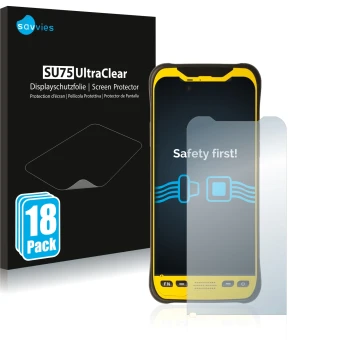 Parte frontale di una confezione del prodotto con il logo del marchio Savvies. Accanto è raffigurato il dispositivo Trimble TD