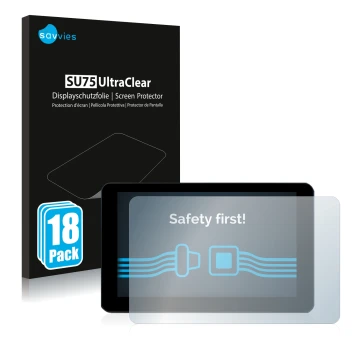 Parte frontale di una confezione del prodotto con il logo del marchio Savvies. Accanto è raffigurato il dispositivo Zontes 310