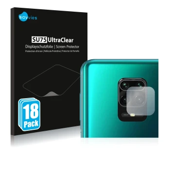 Parte frontale di una confezione del prodotto con il logo del marchio Savvies. Accanto è raffigurato il dispositivo Xiaomi Red