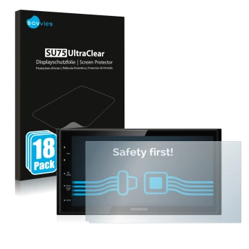 Parte frontale di una confezione del prodotto con il logo del marchio Savvies. Accanto è raffigurato il dispositivo Kenwood DM