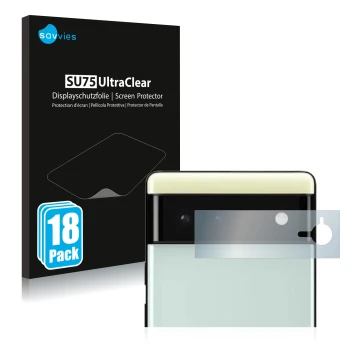 Parte frontale di una confezione del prodotto con il logo del marchio Savvies. Accanto è raffigurato il dispositivo Google Pix