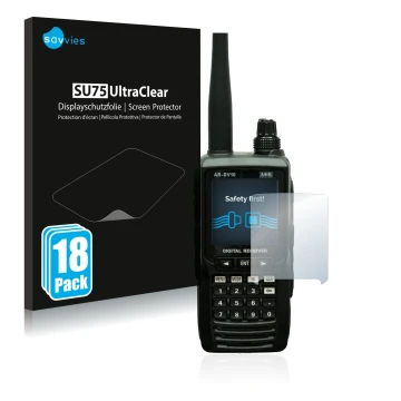 Parte frontale di una confezione del prodotto con il logo del marchio Savvies. Accanto è raffigurato il dispositivo Aor AR-DV1