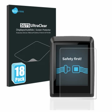 Parte frontale di una confezione del prodotto con il logo del marchio Savvies. Accanto è raffigurato il dispositivo Bosch Kiox