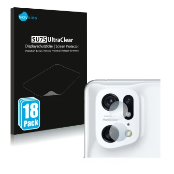 Parte frontale di una confezione del prodotto con il logo del marchio Savvies. Accanto è raffigurato il dispositivo Oppo Find 