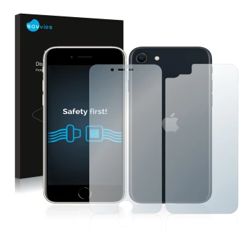 Parte frontale di una confezione del prodotto con il logo del marchio Savvies. Accanto è raffigurato il dispositivo Apple iPho