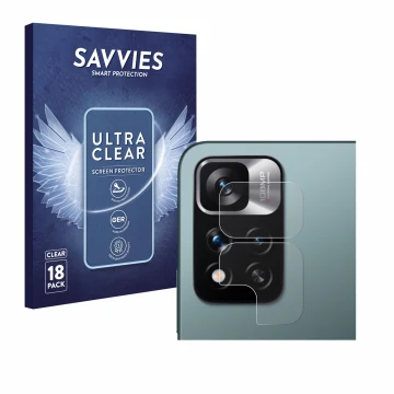 Parte frontale di una confezione del prodotto con il logo del marchio Savvies. Accanto è raffigurato il dispositivo Xiaomi Red