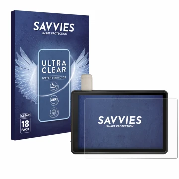 Parte frontale di una confezione del prodotto con il logo del marchio Savvies. Accanto è raffigurato il dispositivo Garmin Tre