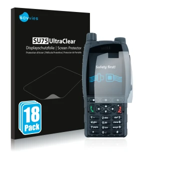 Parte frontale di una confezione del prodotto con il logo del marchio Savvies. Accanto è raffigurato il dispositivo Sepura SC2