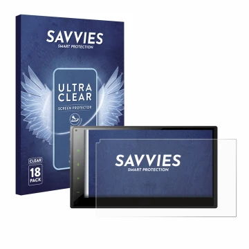 Parte frontale di una confezione del prodotto con il logo del marchio Savvies. Accanto è raffigurato il dispositivo Pioneer SP