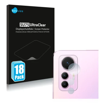 Parte frontale di una confezione del prodotto con il logo del marchio Savvies. Accanto è raffigurato il dispositivo Xiaomi 12 