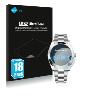 Parte frontale di una confezione del prodotto con il logo del marchio Savvies. Accanto è raffigurato il dispositivo Rolex Date